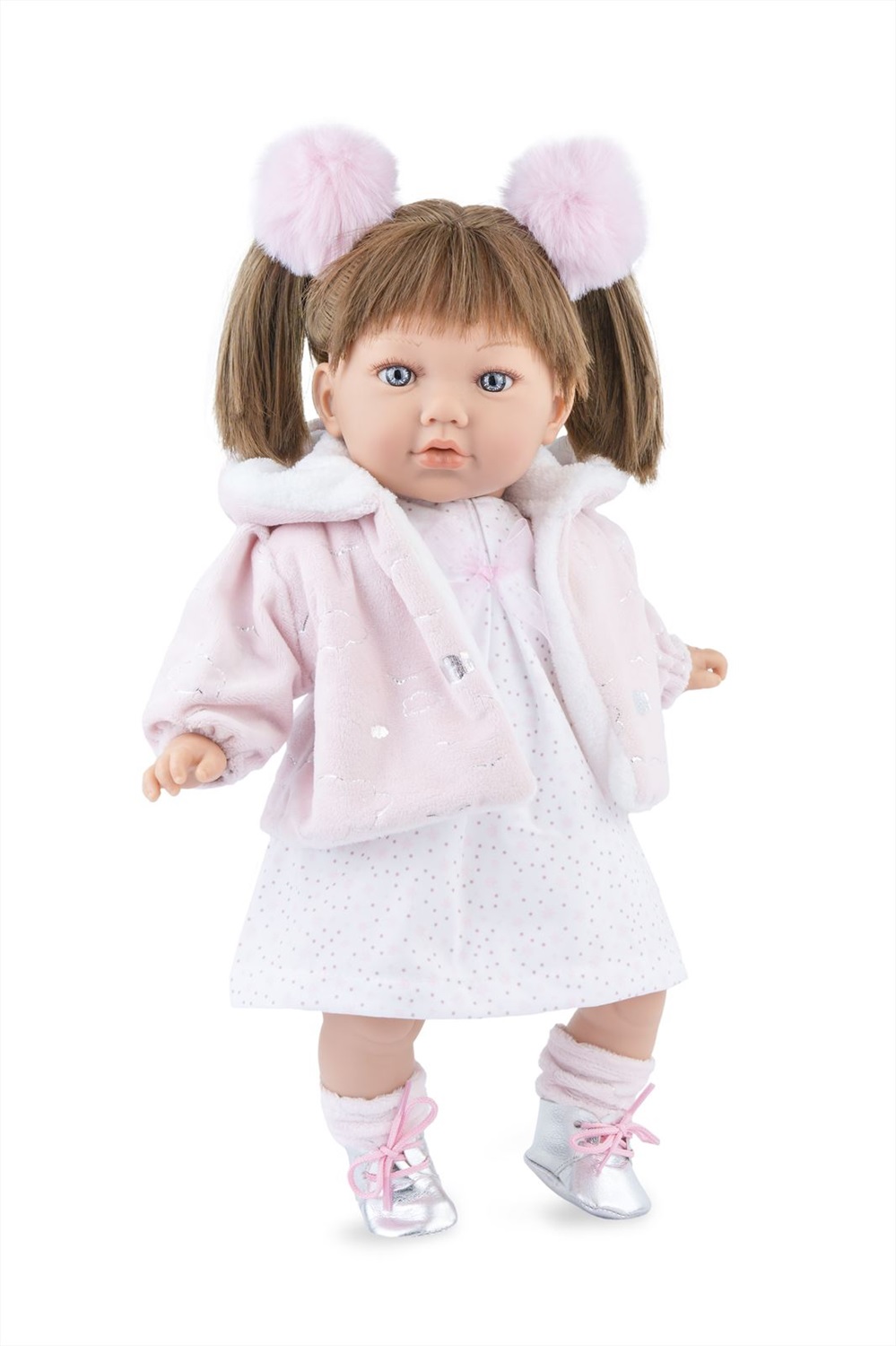 Marina & Pau Bambola Alina Printemps 45 cm - Bambola Realistica in Pelliccia Morbida per Gioco e Coccole