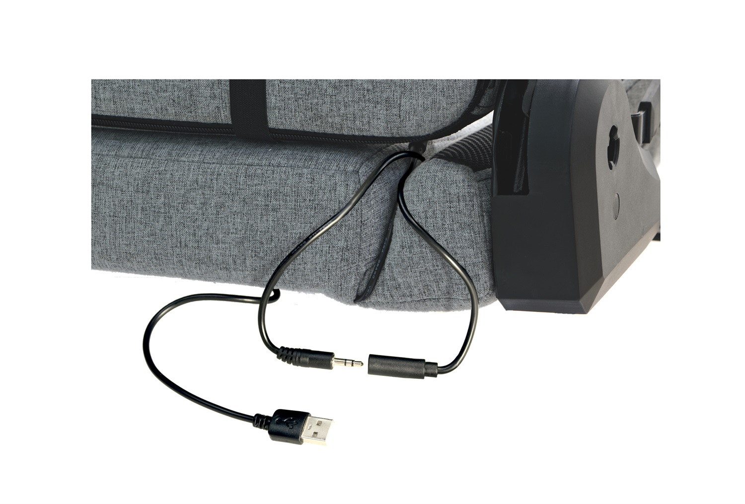 NACON PCCH-675-RGB Sedia Gaming Ergonomica Imbottita con Cuscino Lombare e Poggiatesta, Grigio/Nero, Design Elegante e Illuminazione RGB