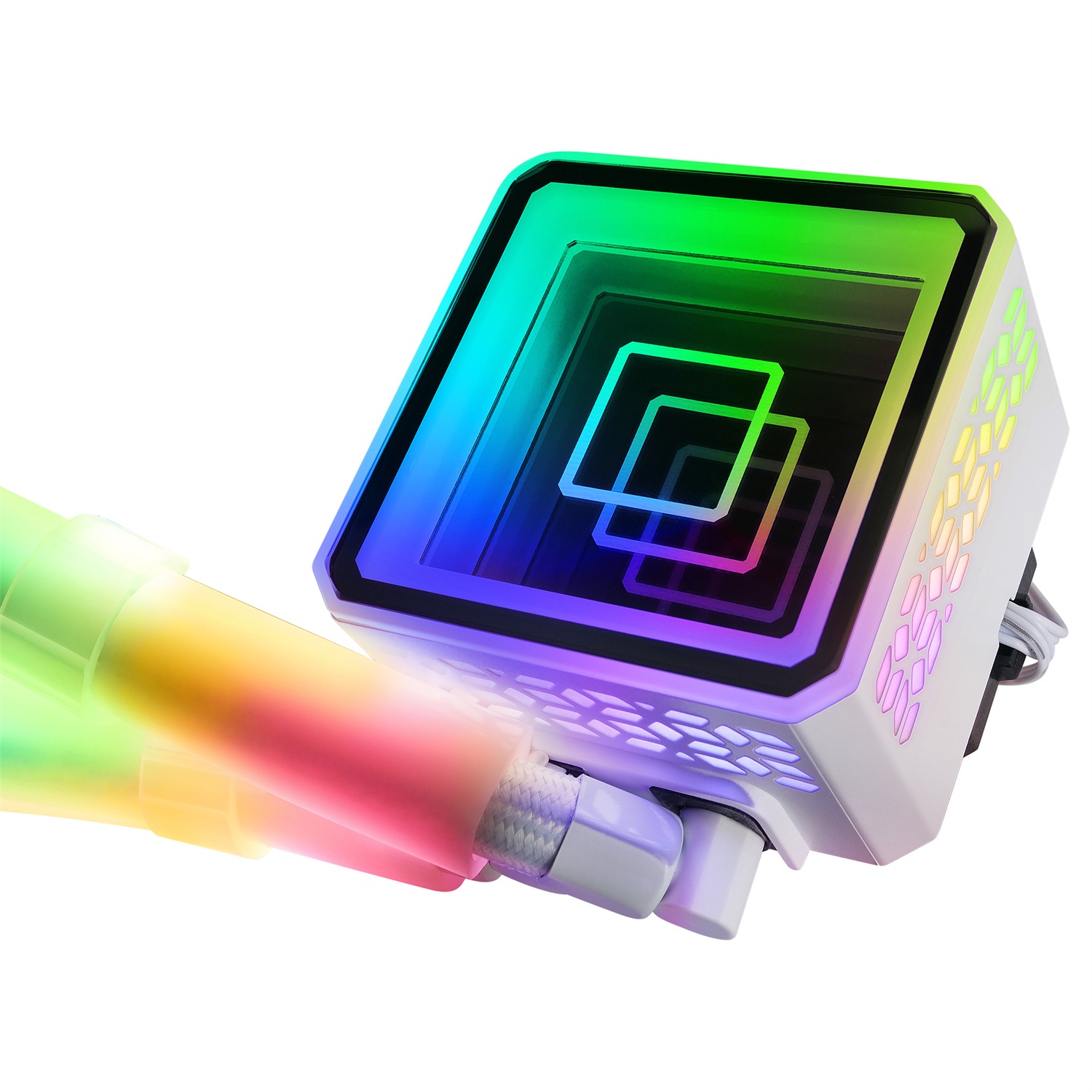 Mars Gaming ML-ULTRA240 Raffreddatore di liquidi tutto in uno Bianco con Illuminazione ARGB a 360°, 2 Ventole Silenziose FDB, TDP 500W