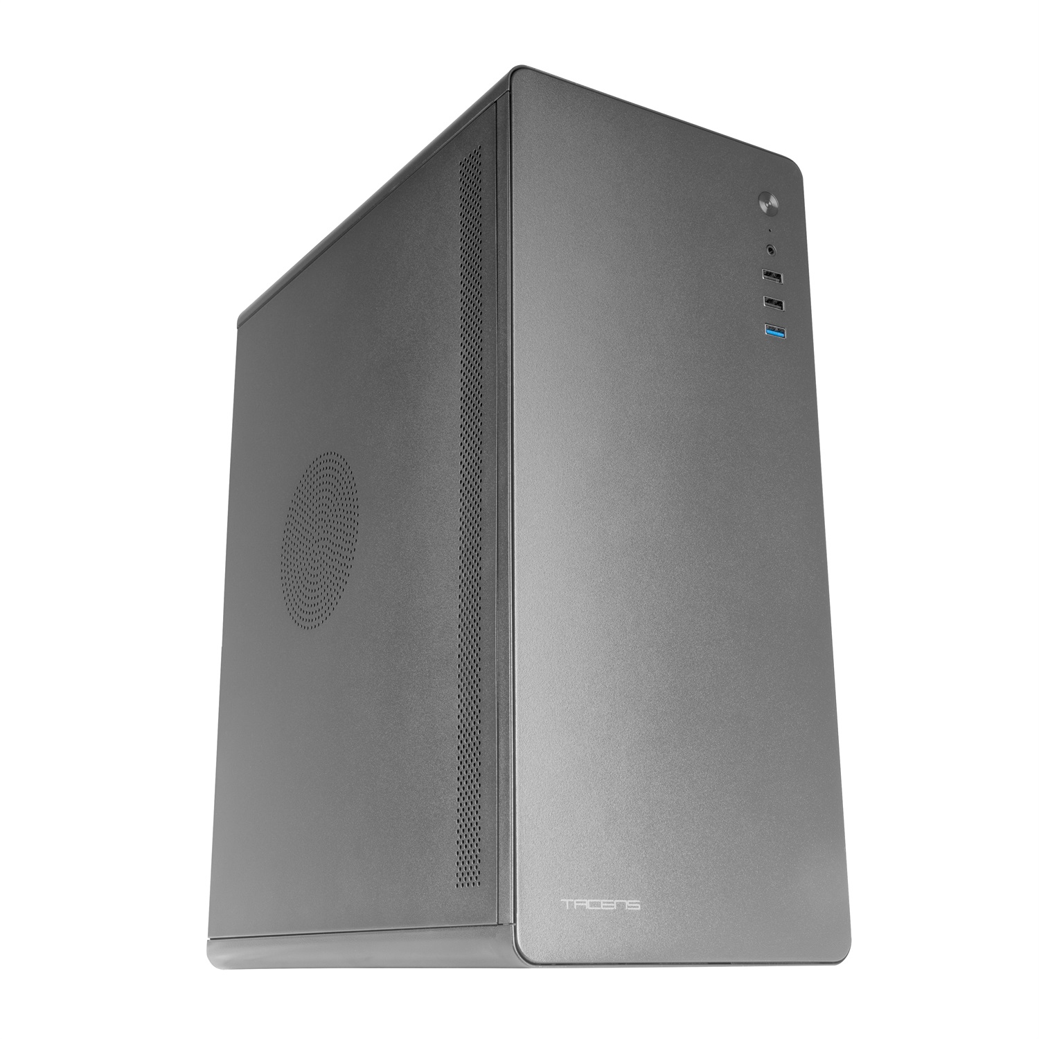 Tacens ENSIS Midi Tower ATX Nero - Case PC in Acciaio con Ventola Ultra-Silenziosa da 120mm e USB 3.0