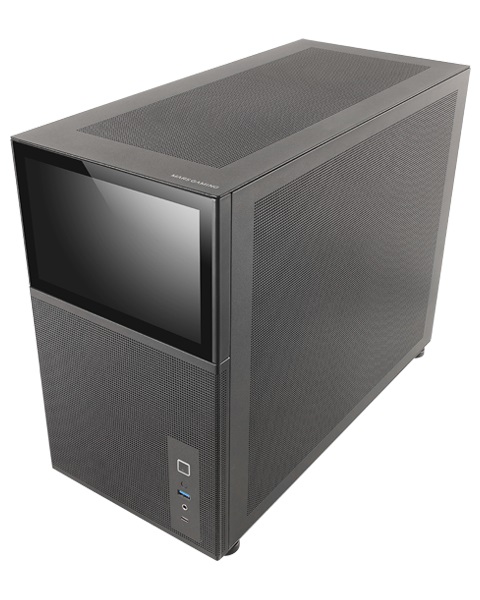 Mars Gaming MC-LCD Mini Tower Nero - Case PC Compatto Micro-ATX con Display LCD IPS 8
