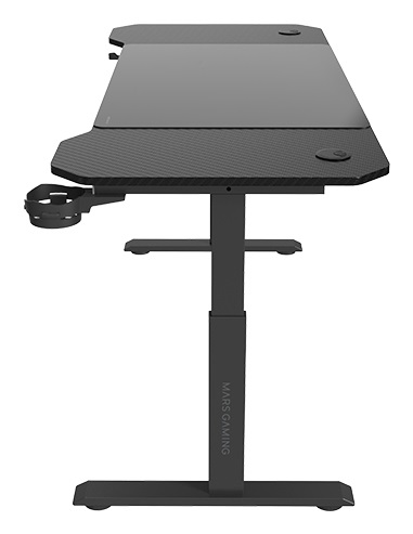 Mars Gaming MGD-ERGO140 - Tavolo Gaming RGB Regolabile in Altezza con Mousepad XXL e Supporto Cuffie, Nero