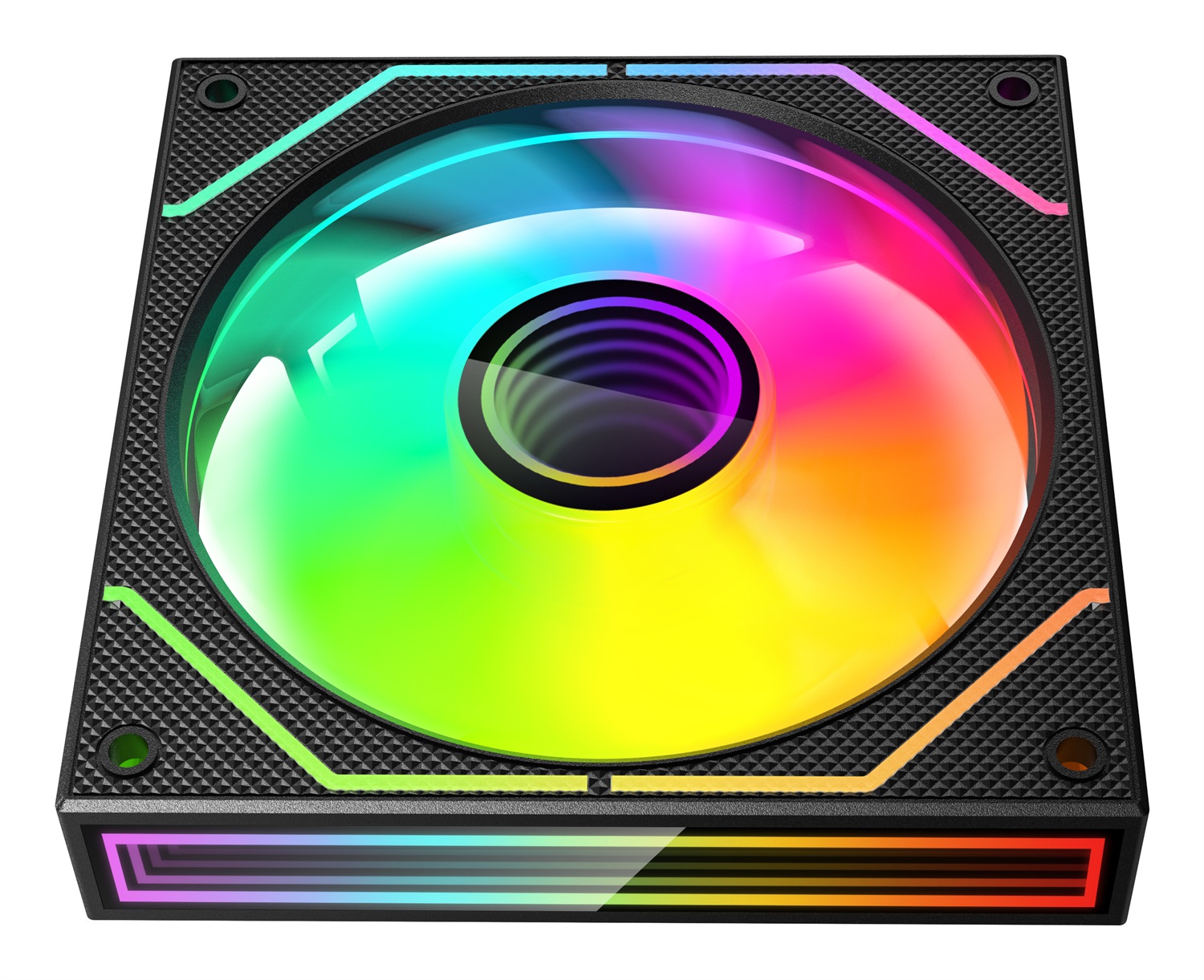 MARS GAMING MF-3DPROKIT - Kit 3 Ventole PWM 120mm con Illuminazione ARGB Infinity Mirror 3D, Telecomando e HUB, Compatibilità Totale ARGB, Nero