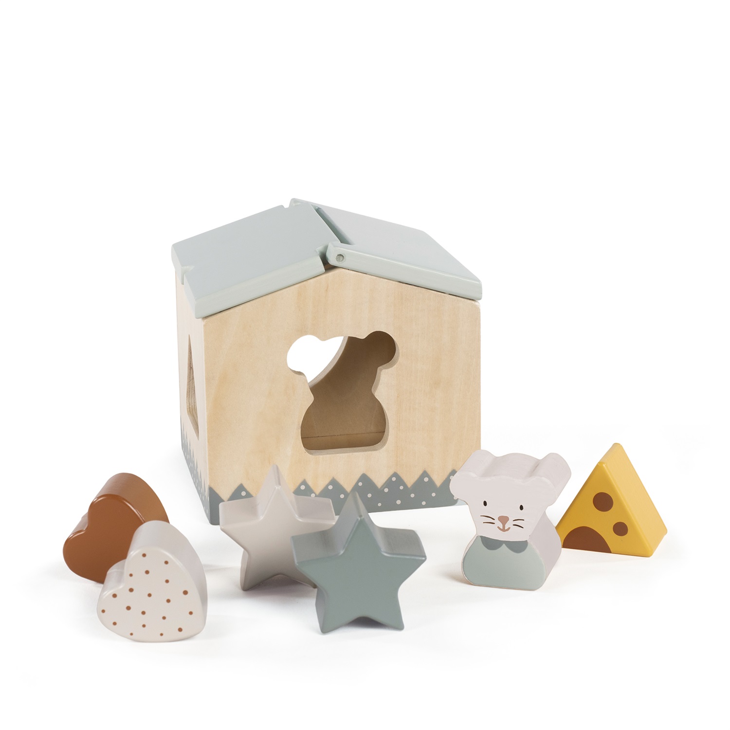 TOYLAND & GIFTS Casetta con Forme ad Incastro Poppy - Gioco Educativo in Legno Sicuro e Durevole