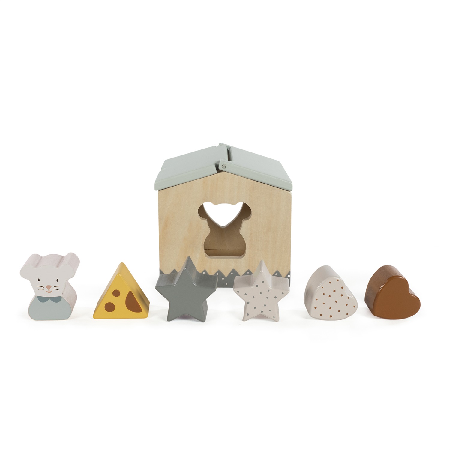 TOYLAND & GIFTS Casetta con Forme ad Incastro Poppy - Gioco Educativo in Legno Sicuro e Durevole