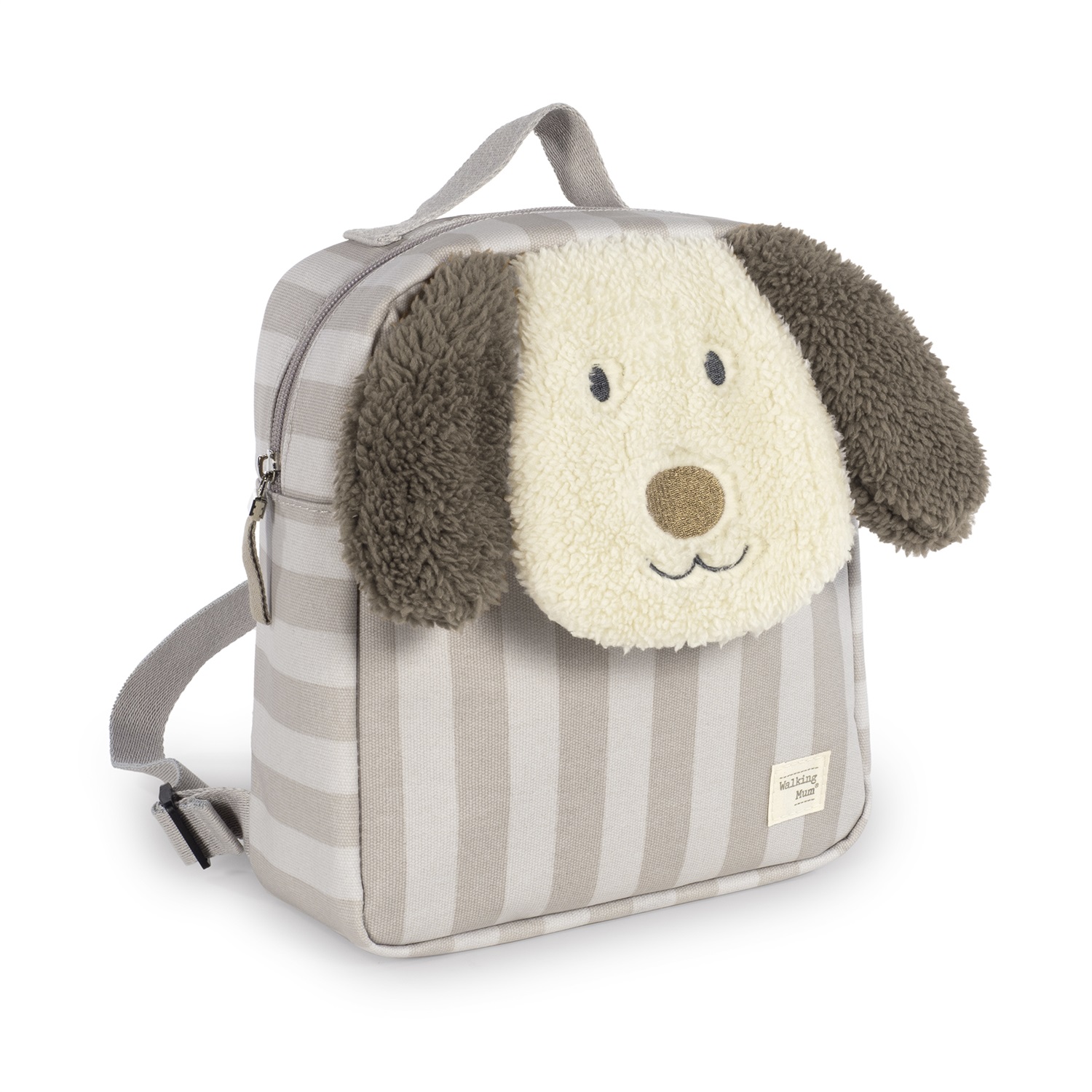 Walking Mum Zaino Cane Sintra Beige - Zainetto Leggero e Resistente in 100% Cotone Riciclato per Bambini