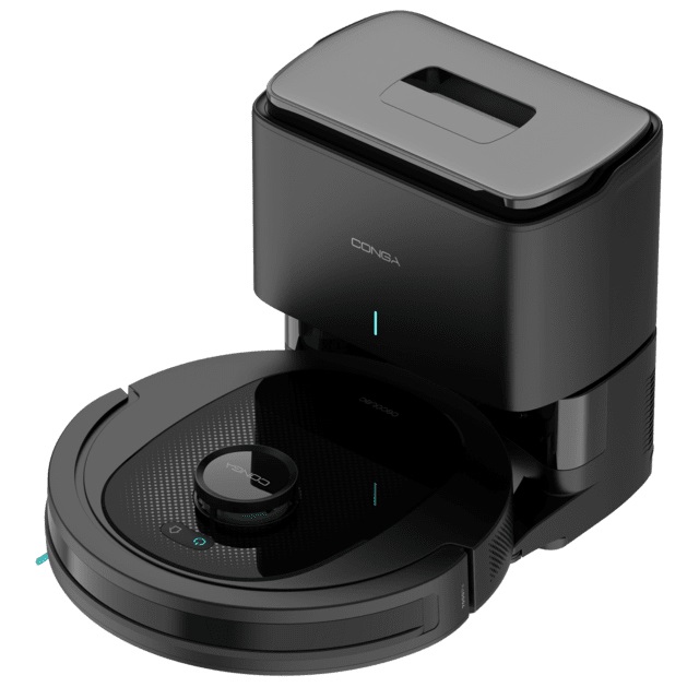 Cecotec Conga 8490 Ultimate Ultra Power Home - Robot Aspirapolvere e Lavapavimenti 4 in 1 con Navigazione Laser, Controllo APP, Base Autopulizia 2,5 L, 7000 Pa e Spazzola Centrale in Silicone per Animali