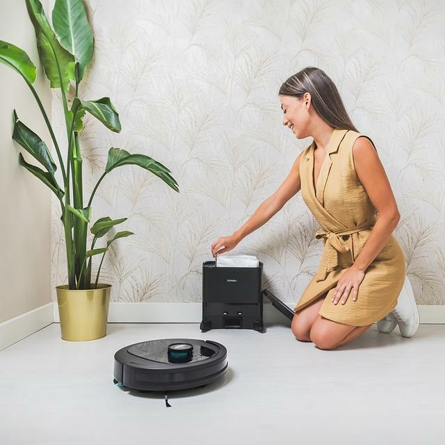 Cecotec Conga 8490 Ultimate Ultra Power Home - Robot Aspirapolvere e Lavapavimenti 4 in 1 con Navigazione Laser, Controllo APP, Base Autopulizia 2,5 L, 7000 Pa e Spazzola Centrale in Silicone per Animali