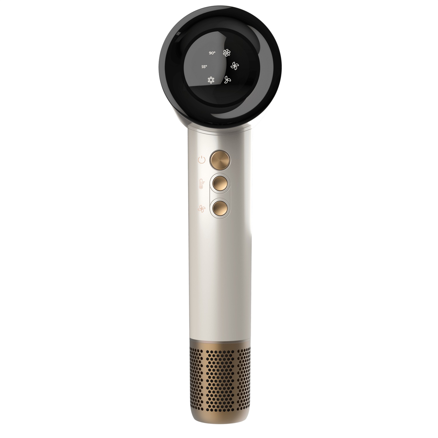 Cecotec IoniCare RockStar Nano IonTech Asciugacapelli 1600 W Champagne con Tecnologia Ionica, Beccuccio di Precisione e Diffusore