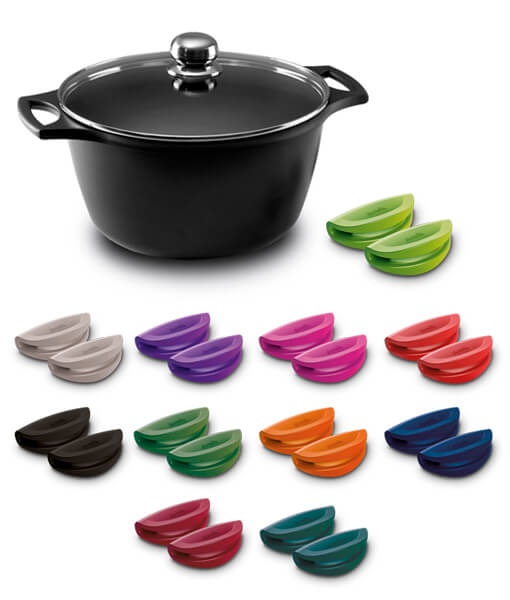 Castey F-IO28 padella 7,5 L Rotondo Nero