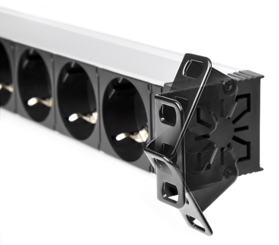 Salicru SPS PDU - Unità di distribuzione dell'energia con 4 prese Schuko e 6 prese IEC C13, colore nero
