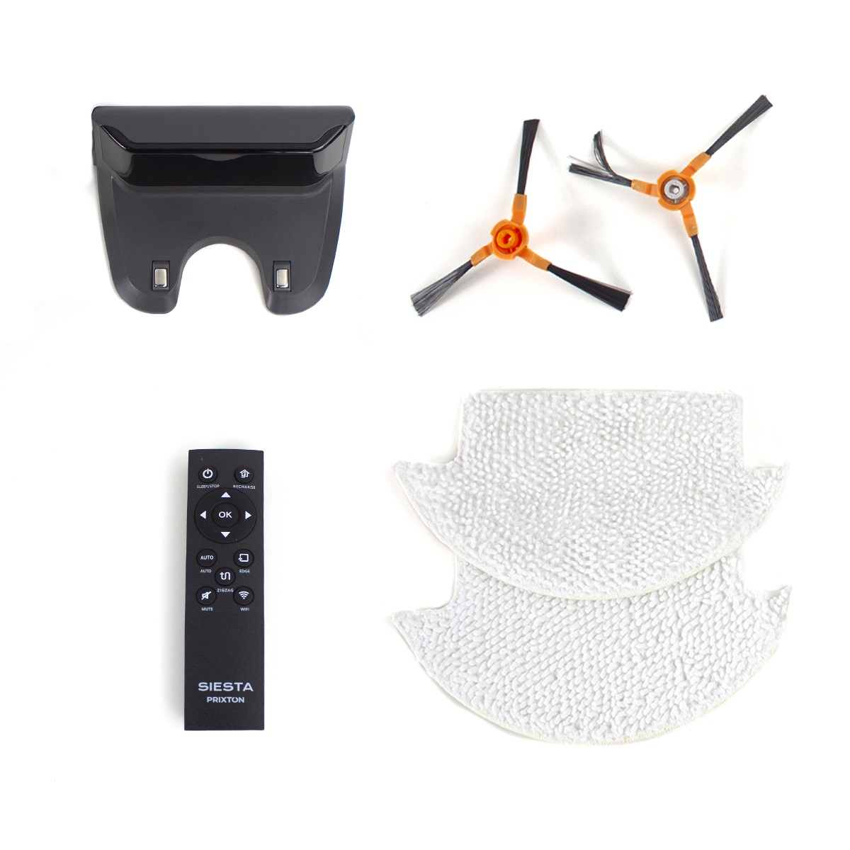 PRIXTON Siesta Robot Aspirapolvere 1000Pa, WiFi, App Programmabile, Ultra Piatto 5,6 cm, Colore Nero