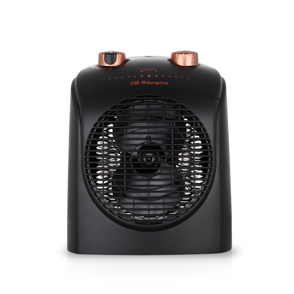 Orbegozo FH 5036 Riscaldatore Elettrico 2200W con Termostato Dimmerabile e Funzione Ventilatore, Colore Nero
