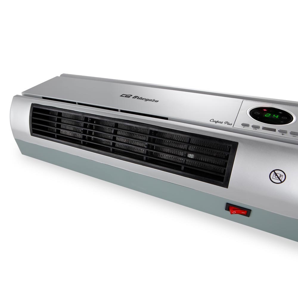 Orbegozo SP 6500 - Termoventilatore da Parete con Telecomando, 2000W, 2 Livelli di Calore, Programmazione Settimanale e Protezione dal Surriscaldamento