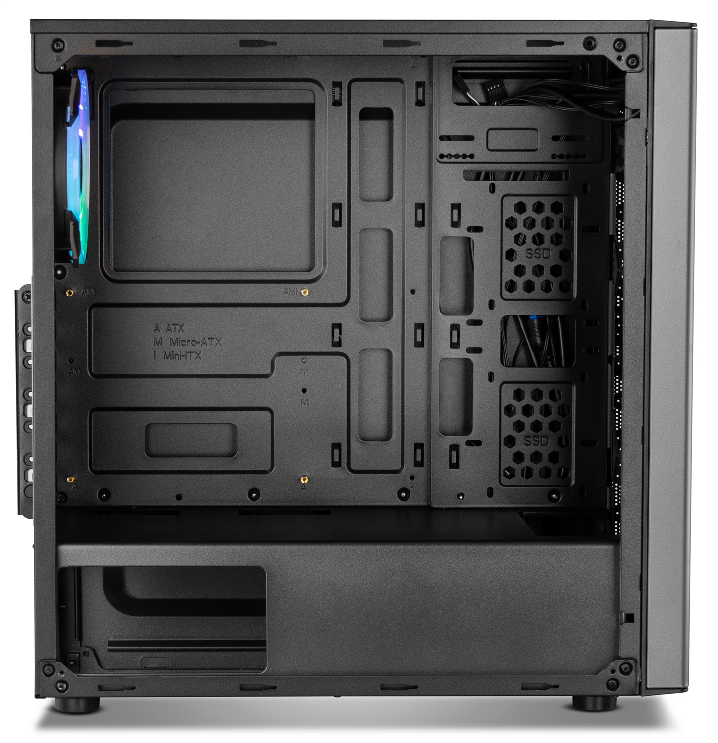 NOX Infinity Omega - Midi Tower Nero ARGB con Pannello Laterale in Acrilico, Compatibile ATX/Micro ATX/Mini ITX, Ventola ARGB Inclusa