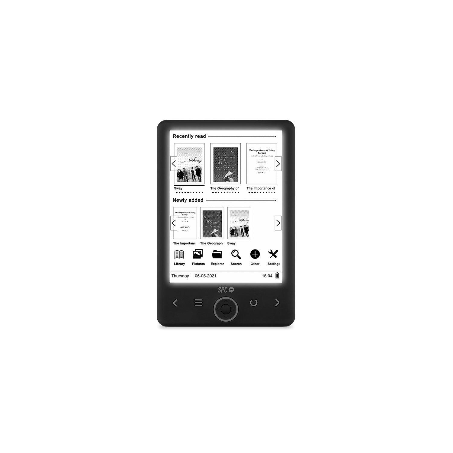 SPC Dickens Light 2 Lettore E-book 8 GB con Schermo Retroilluminato 6