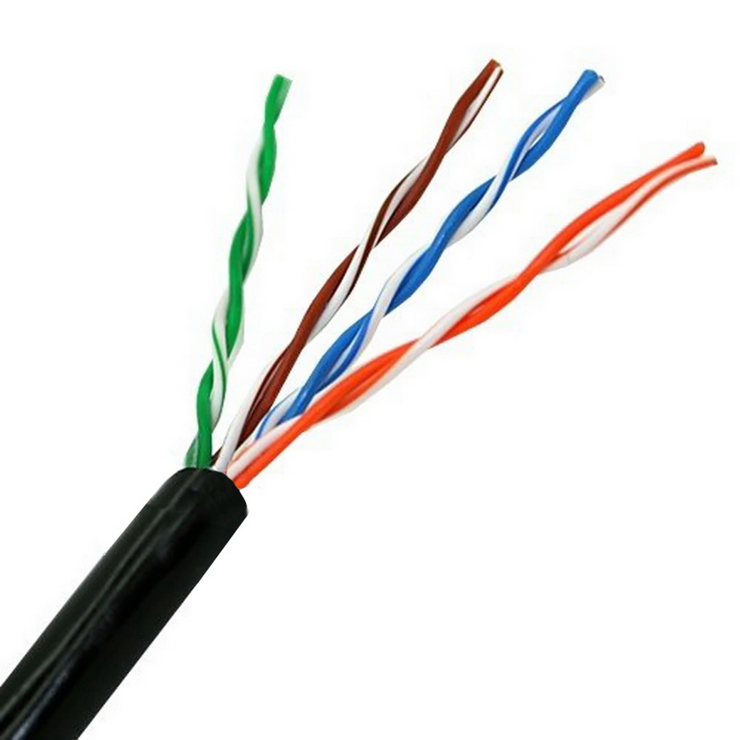 AISENS A133-0213 Cavo di Rete Nero 305 m Cat5e U/UTP RJ-45 per Uso Esterno