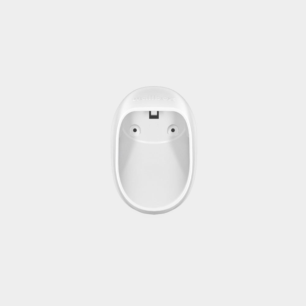Wallbox Portacavo di Ricarica Tipo 2 - Supporto a Parete in Plastica per Cavo e Connettore - Bianco e Nero, Adatto per Interno ed Esterno