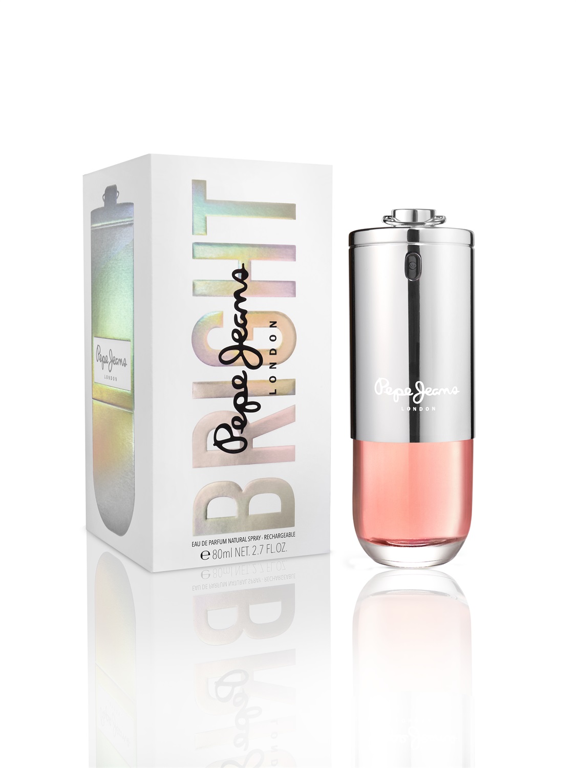 Pepe Jeans Bright For Her Eau de Parfum 80 ml - Profumo Femminile con Note di Mandarino, Zenzero e Fiori Bianchi