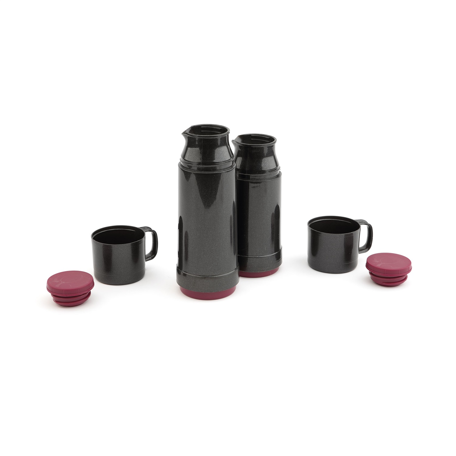 JATA HTER2175 Thermos Isotermico 750 ml Nero - Doppia Parete, Senza BPA, Chiusura Ermetica, Coperchio Bicchiere