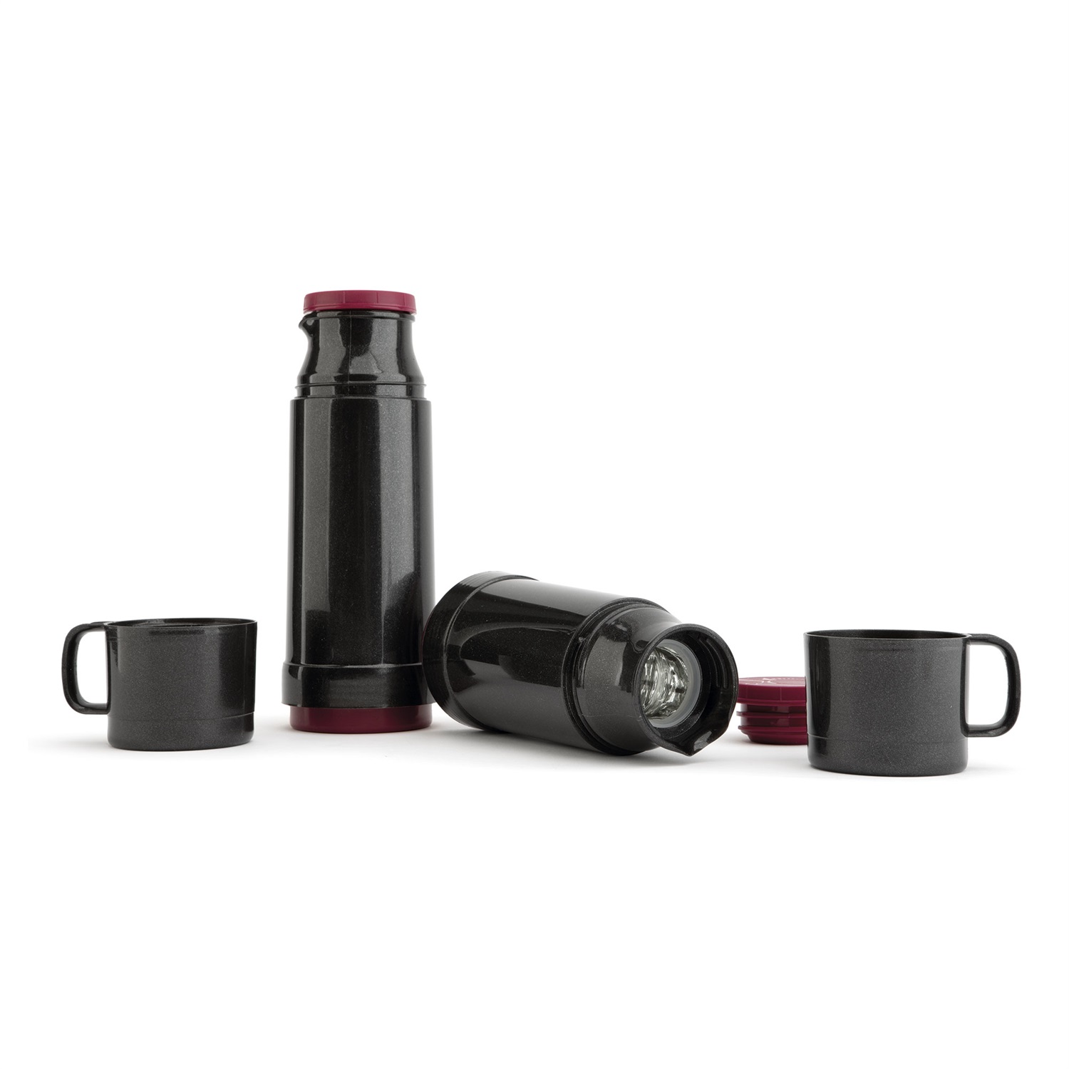 JATA HTER2175 Thermos Isotermico 750 ml Nero - Doppia Parete, Senza BPA, Chiusura Ermetica, Coperchio Bicchiere