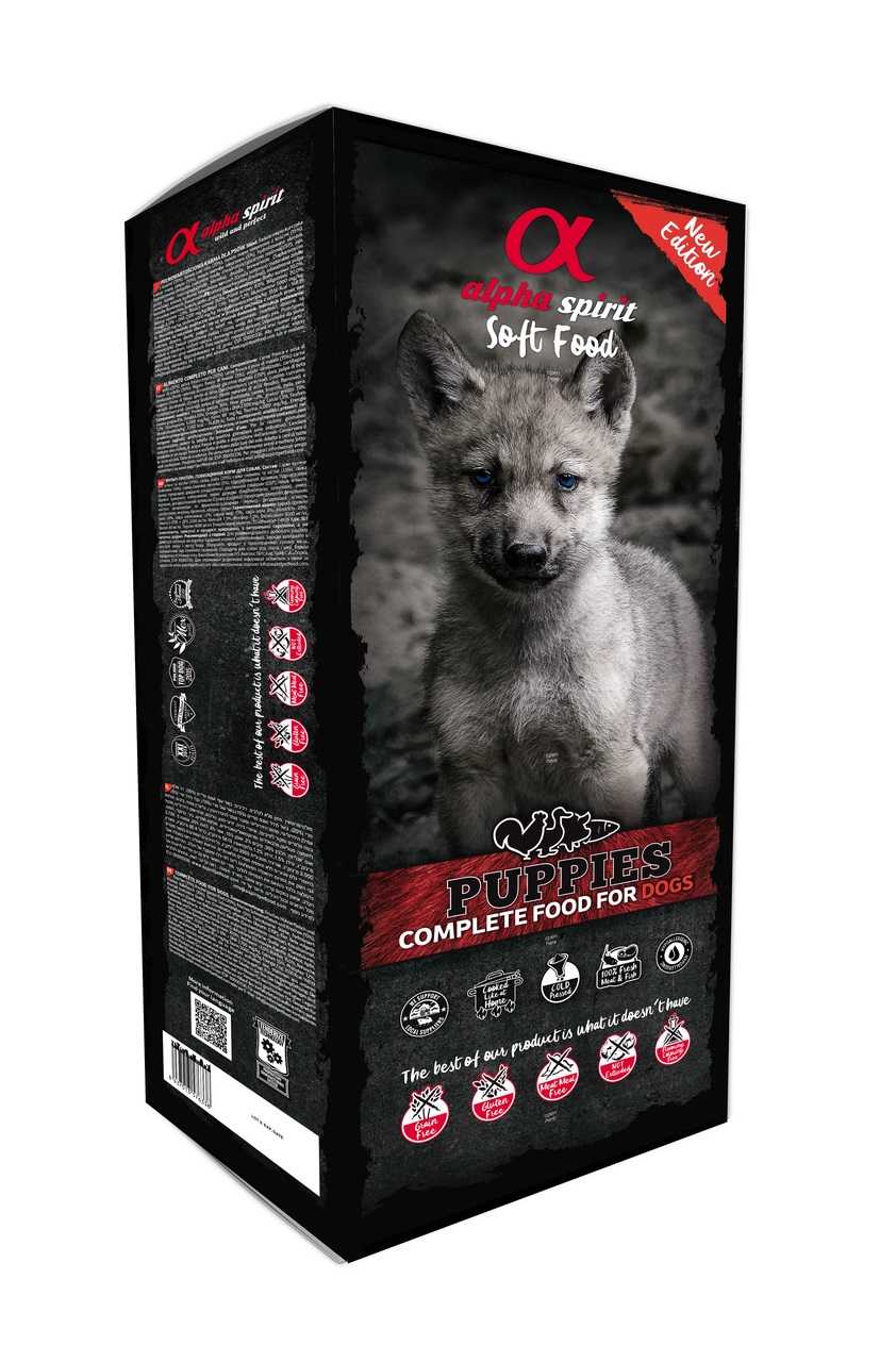 Alpha Spirit Complete Puppies - Alimento Secco Completo per Cuccioli 9 kg con Pesce, Cavallo e Tacchino