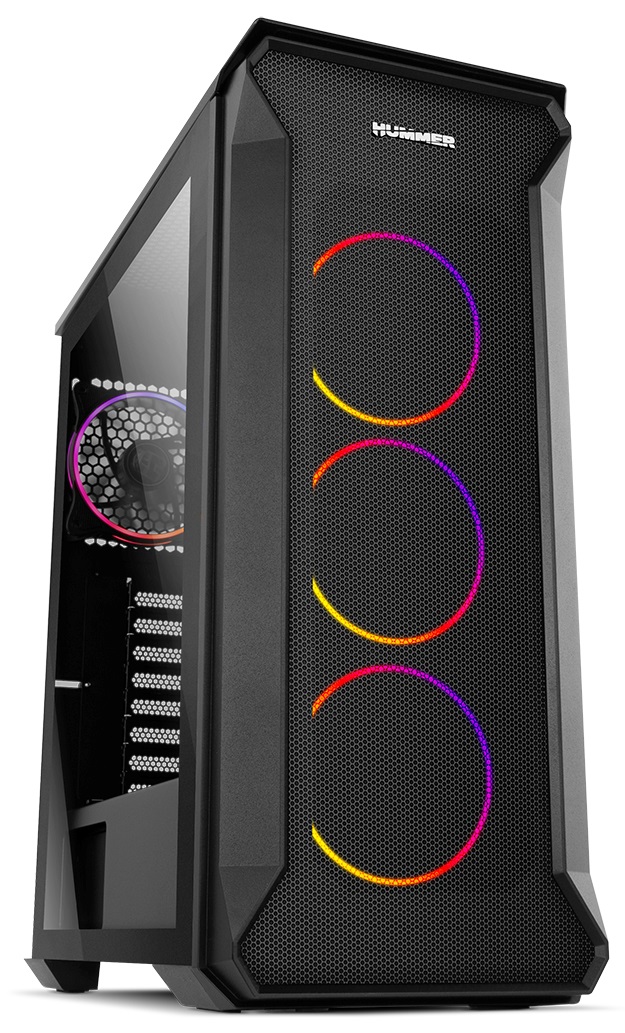 NOX XTREME PRODUCTS NX QUANTUM ARGB Mini Tower Nero - Micro ATX-ITX, 4 Ventole ARGB 120mm Preinstallate, Vetro Temperato, Spazio per 6 Ventole, USB 3.0