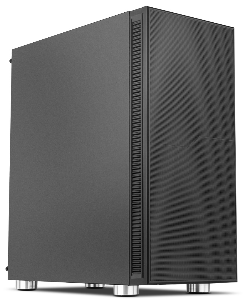 NOX Hummer Void Mid Tower Nero - Cancellazione Acustica, Controllo PWM, Spazio per 6 Ventole, USB 3.0