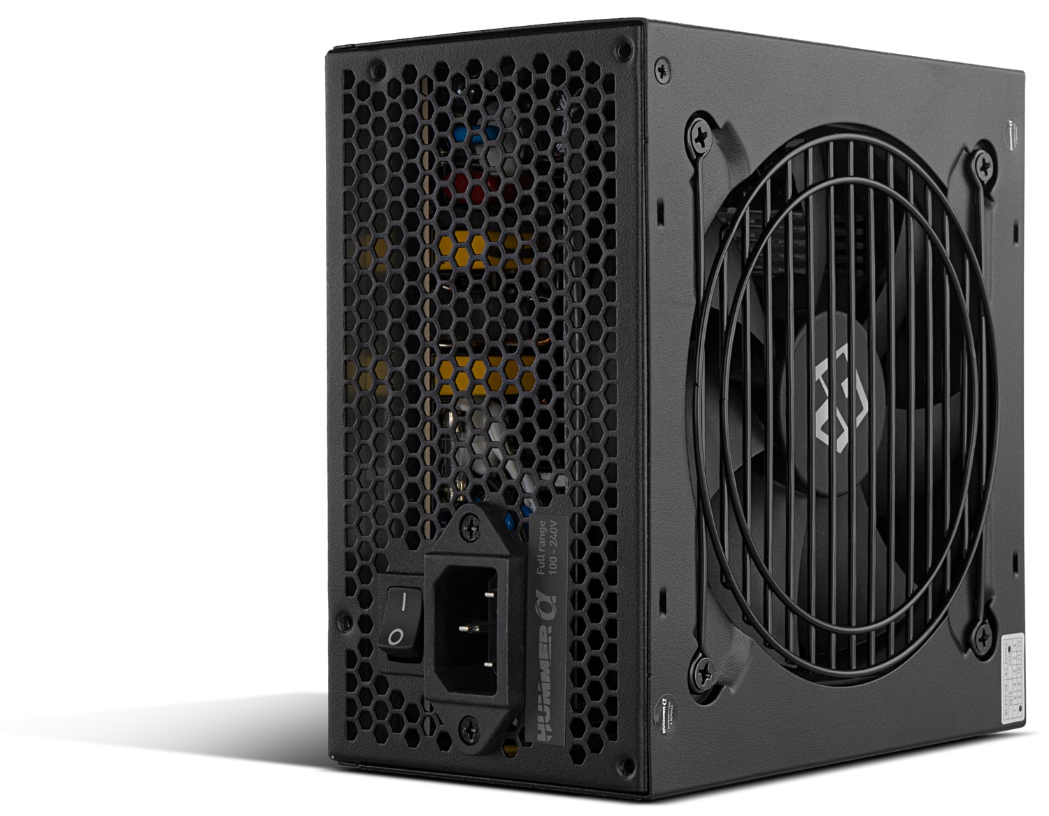 NOX Hummer Alpha 600W - Alimentatore ATX 80 PLUS Bronze, PFC attivo, Ventola silenziosa 120mm, Cavi flat, Colore nero