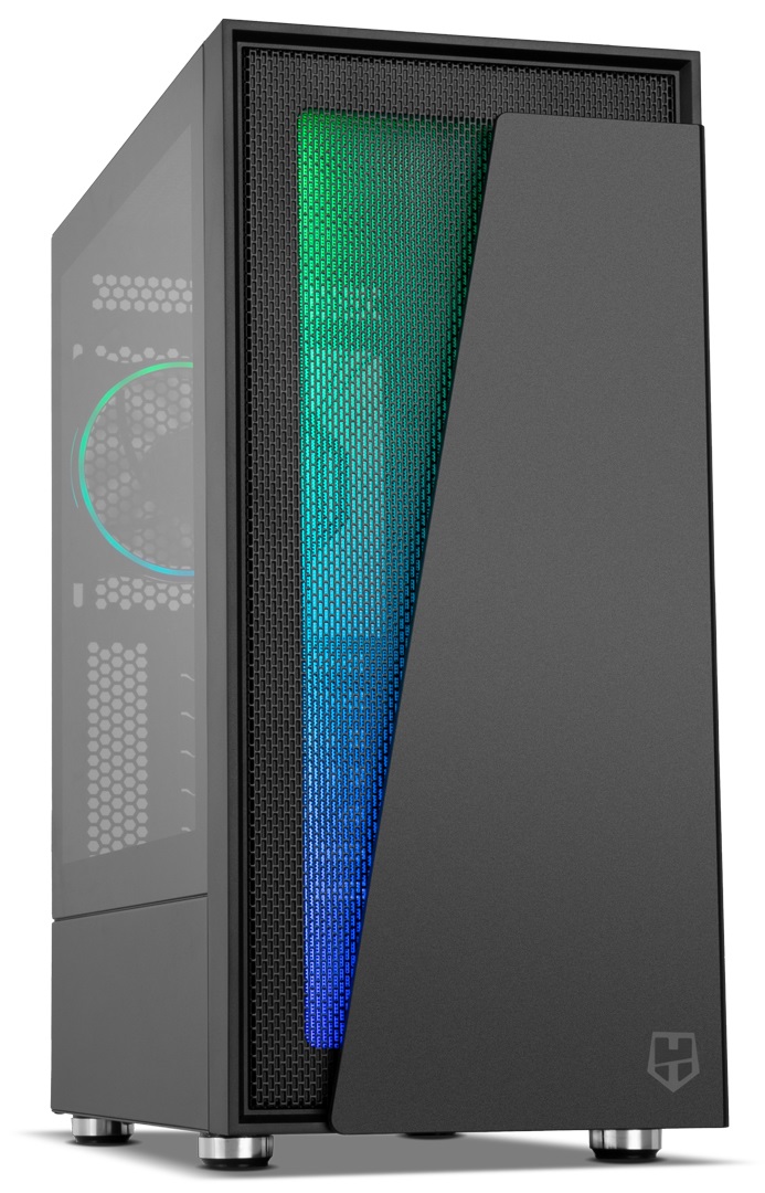 NOX Hummer Blaster Midi Tower Nero - Scatola ARGB PRO ATX-Micro ATX-ITX con Pannello in Vetro Temperato, Fino a 8 Ventole, USB 3.0 e Controllo LED