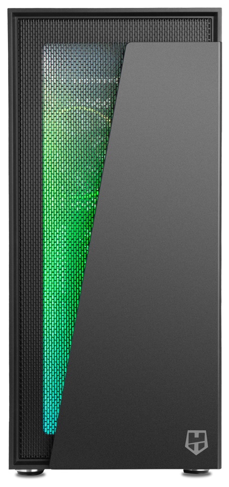 NOX Hummer Blaster Midi Tower Nero - Scatola ARGB PRO ATX-Micro ATX-ITX con Pannello in Vetro Temperato, Fino a 8 Ventole, USB 3.0 e Controllo LED
