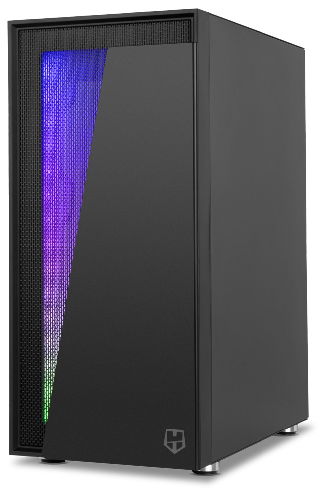NOX Hummer Blaster Midi Tower Nero - Scatola ARGB PRO ATX-Micro ATX-ITX con Pannello in Vetro Temperato, Fino a 8 Ventole, USB 3.0 e Controllo LED