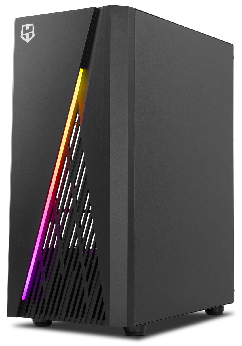 NOX Hummer Frost Midi Tower Nero - Case Gaming con Finestra in Vetro Temperato, Striscia LED ARGB, Supporto per ATX e Micro ATX, Filtro Antipolvere Magnetico