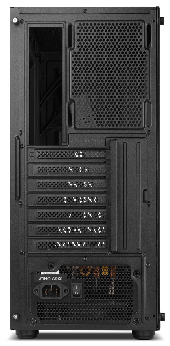 NOX Hummer Frost Midi Tower Nero - Case Gaming con Finestra in Vetro Temperato, Striscia LED ARGB, Supporto per ATX e Micro ATX, Filtro Antipolvere Magnetico