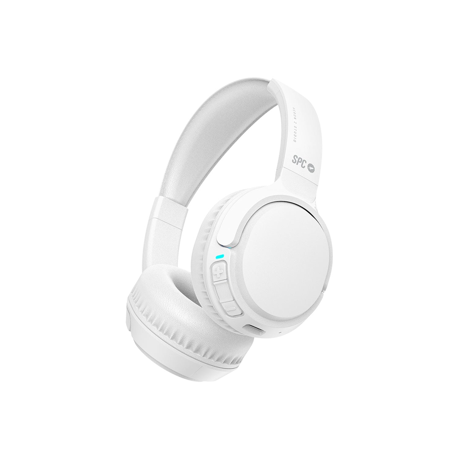 SPC Heron 2 Studio - Cuffie Bluetooth wireless ECO con batteria da 50 ore, doppia connessione, microfono integrato, regolabili e pieghevoli, in plastica riciclata