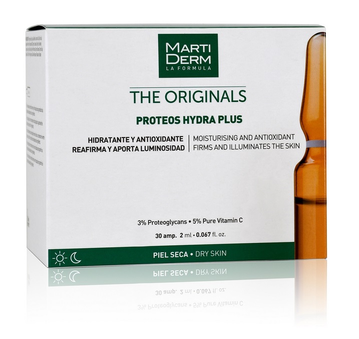 MARTIDERM The Originals Proteos Hydra Plus Siero Viso in Fiale 60 ml - Idratante, Antiossidante e Anti-Aging