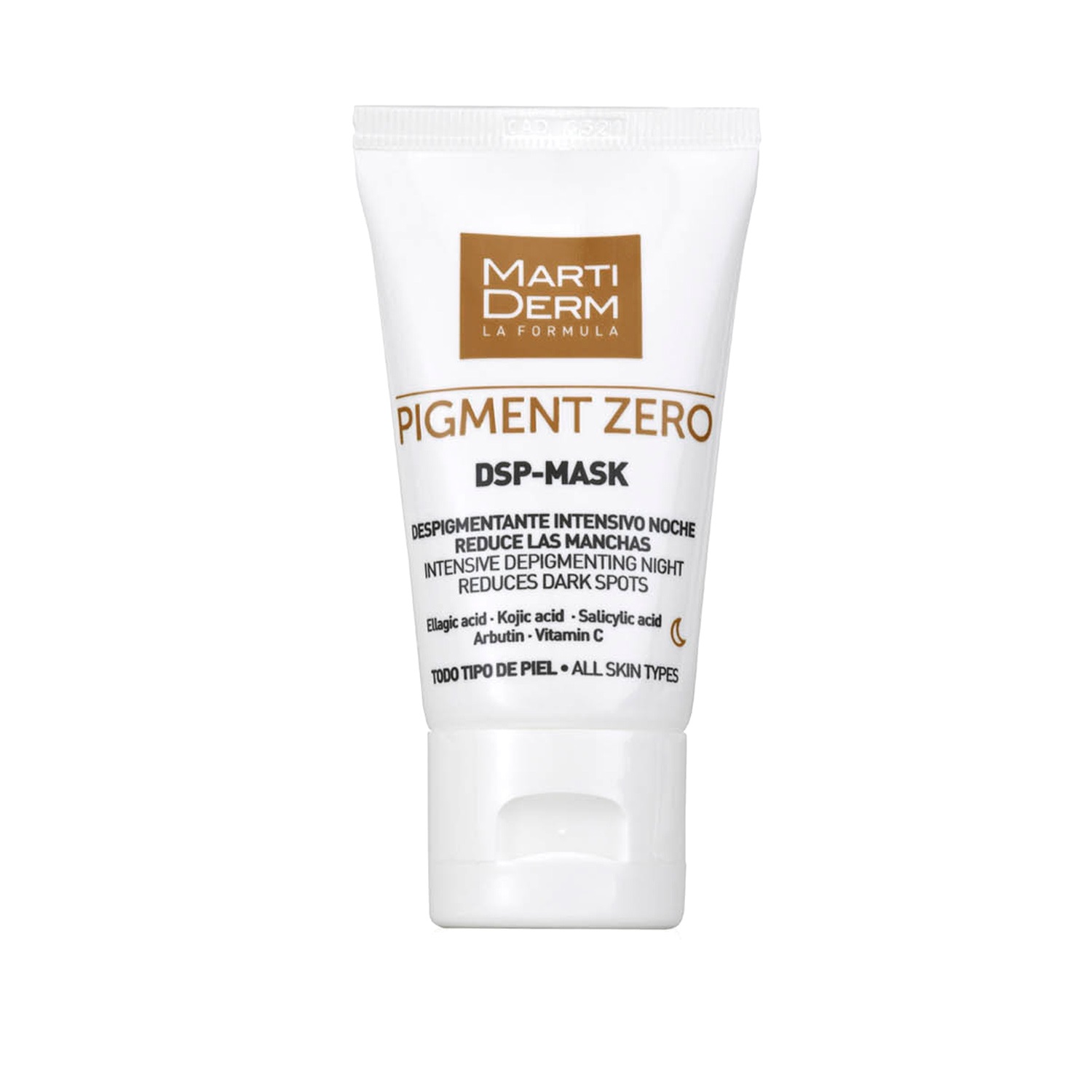MartiDerm Pigment Zero DSP-Mask - Maschera Detergente Notturna Intensiva 30 ml con Caolino, Arbutina e Acido Kojico