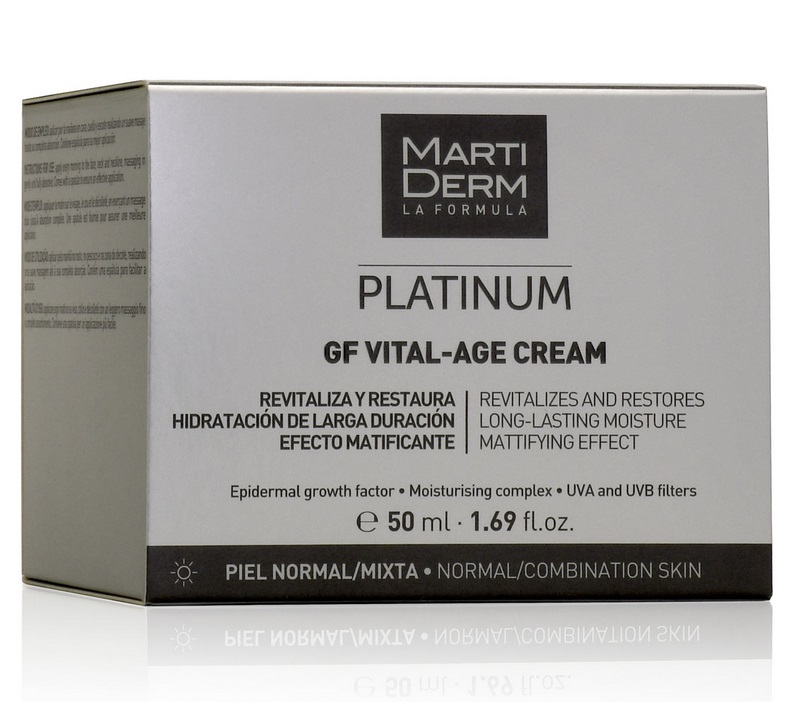 MartiDerm GF Vital-Age Cream Crema da giorno 50 ml per Pelle Normale e Mista - Idratante, Rassodante e Opacizzante