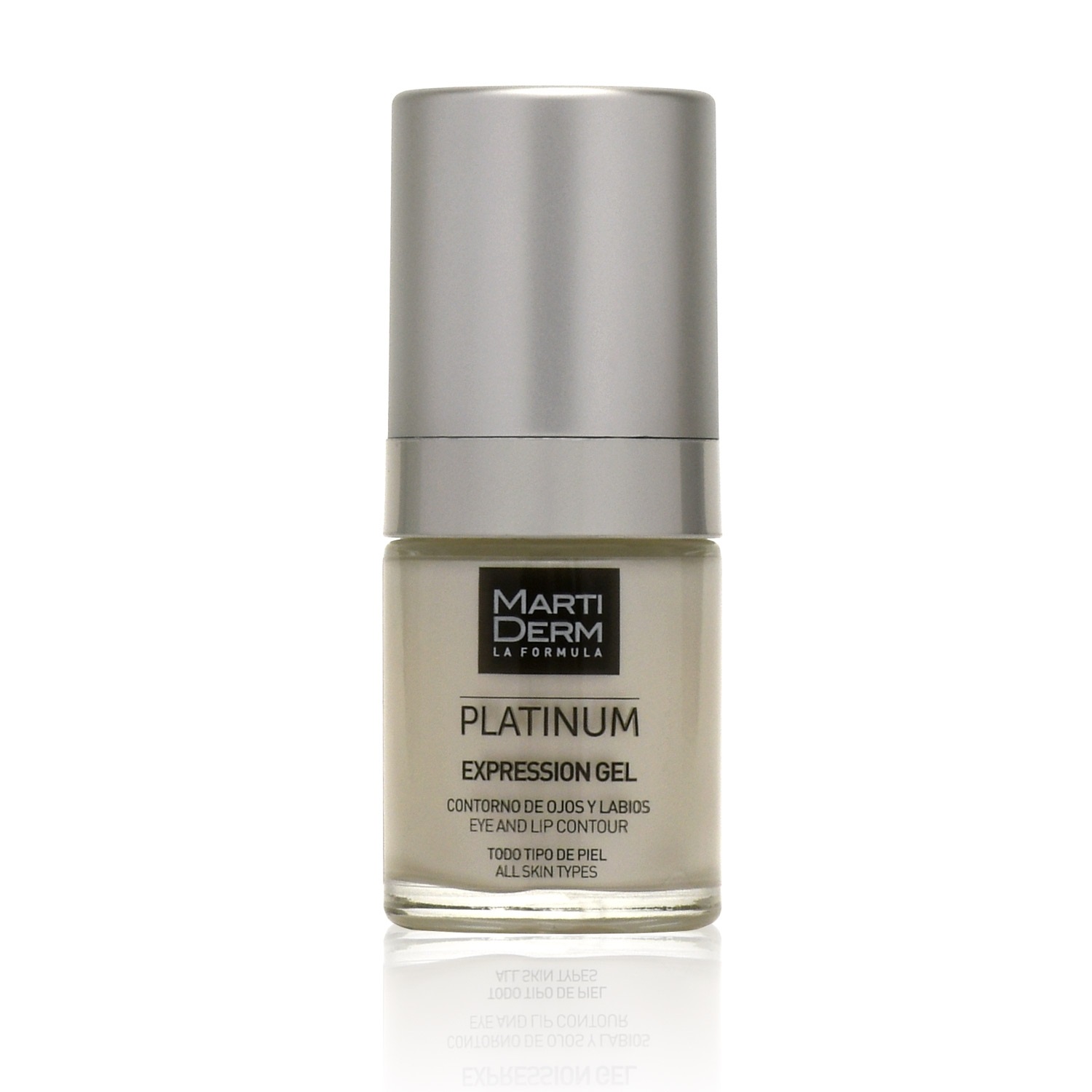 Martiderm Platinum Expression Gel Contorno Occhi e Labbra 15 ml - Riduce Rughe di Espressione, Idrata e Riempe