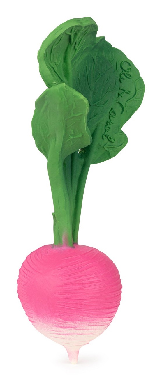 Oli&Carol Massaggiagengive in Gomma Naturale - Ramona the Radish, Giocattolo Sensoriale e da Bagno per Neonati