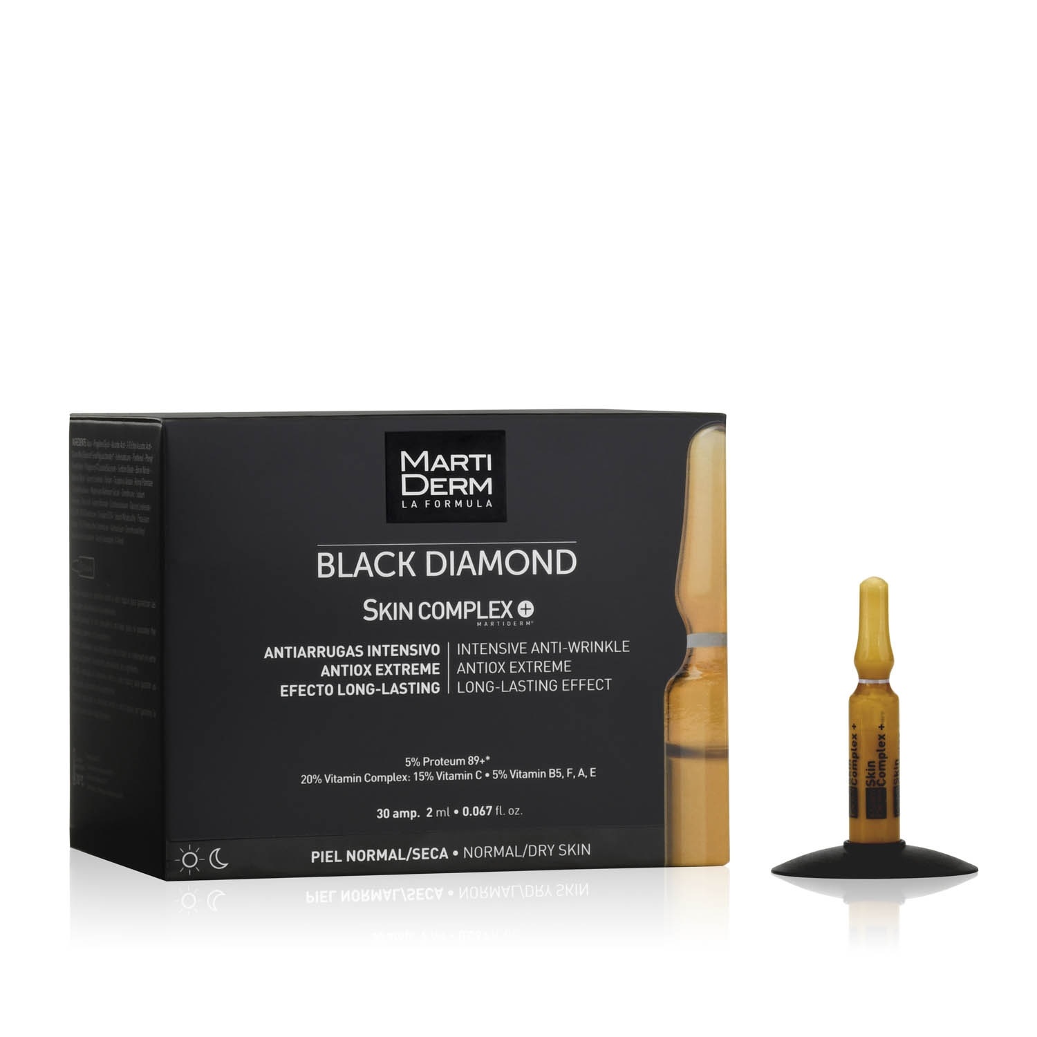 MartiDerm Black Diamond Skin Complex Advanced - 30 Fiale - Effetto Antirughe Intensivo e Trattamento per Pelli Devitalizzate