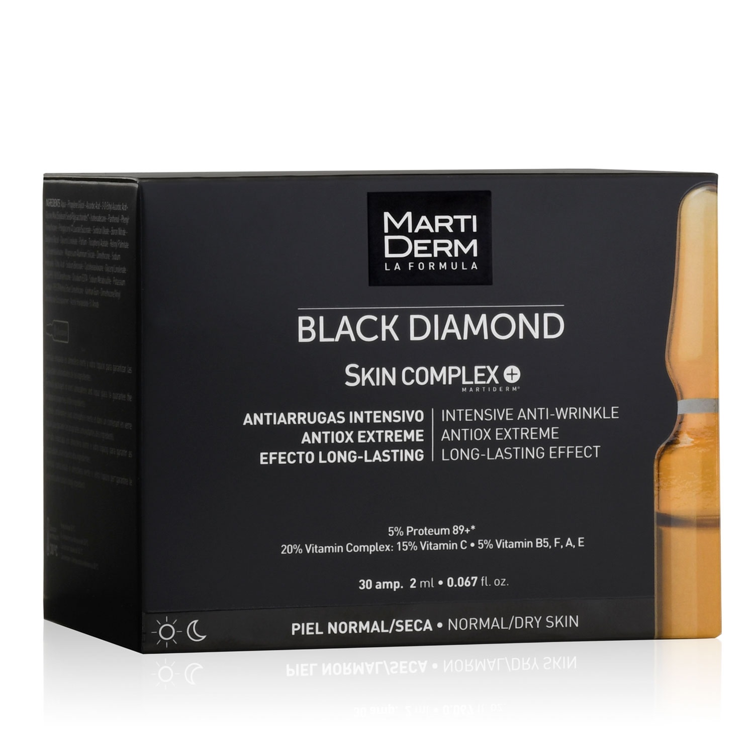 MartiDerm Black Diamond Skin Complex Advanced - 30 Fiale - Effetto Antirughe Intensivo e Trattamento per Pelli Devitalizzate