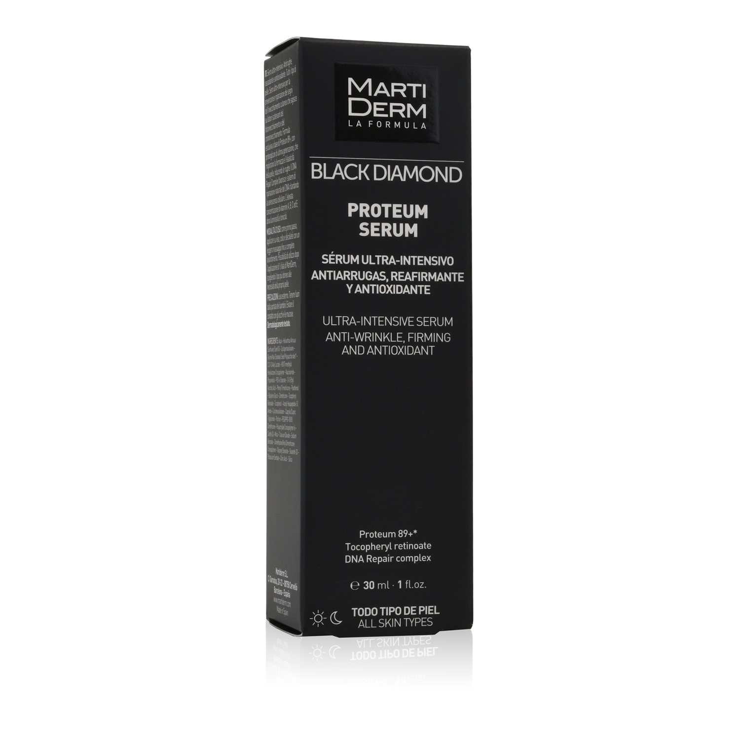 MartiDerm Black Diamond Proteum Serum Siero Anti-Age Intensivo 30 ml - Antirughe, Rassodante e Antiossidante