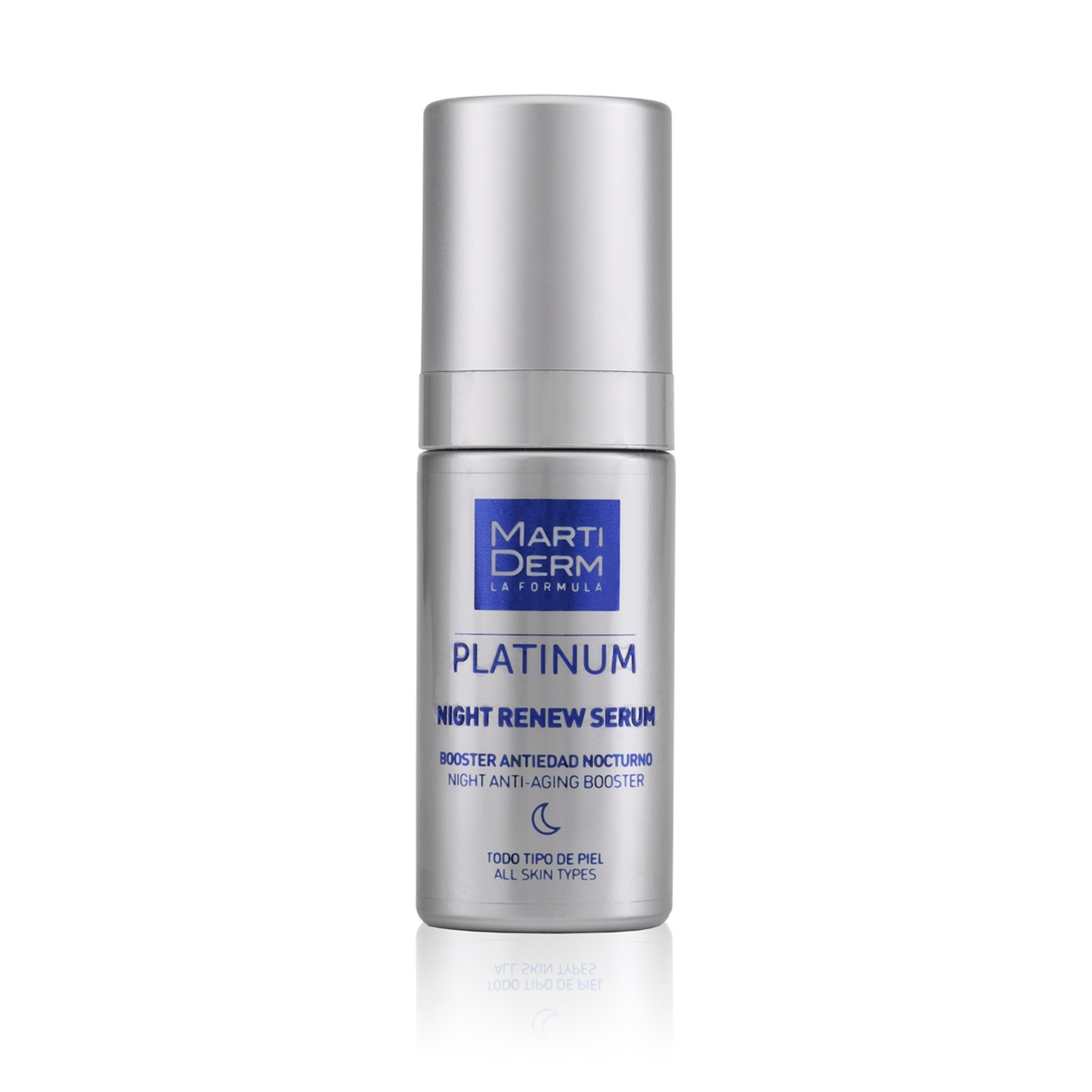 MartiDerm Platinum Night Renew Serum - Siero da Notte Antirughe 30 ml, Stimola Rinnovamento Cellulare e Idratazione