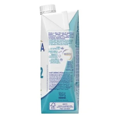 Nestlé Nidina Optipro 2 Liquido 500ml - Latte di Proseguimento per Bambini da 6 Mesi con DHA e 2'-Fucosillattosio