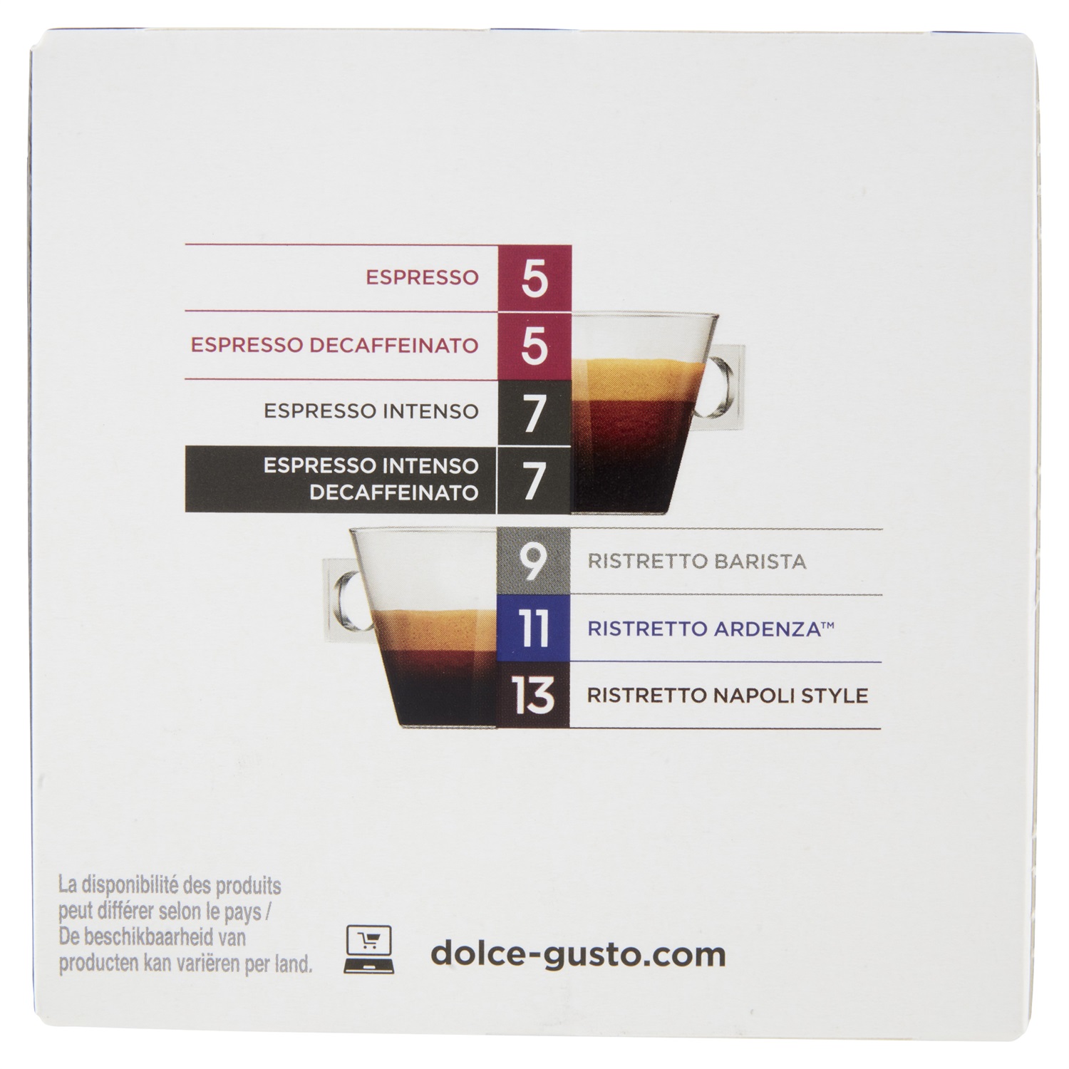 Nescafé Dolce Gusto Caffè Espresso Intenso Decaffeinato - 16 Capsule, Intensità 7/13, Nero