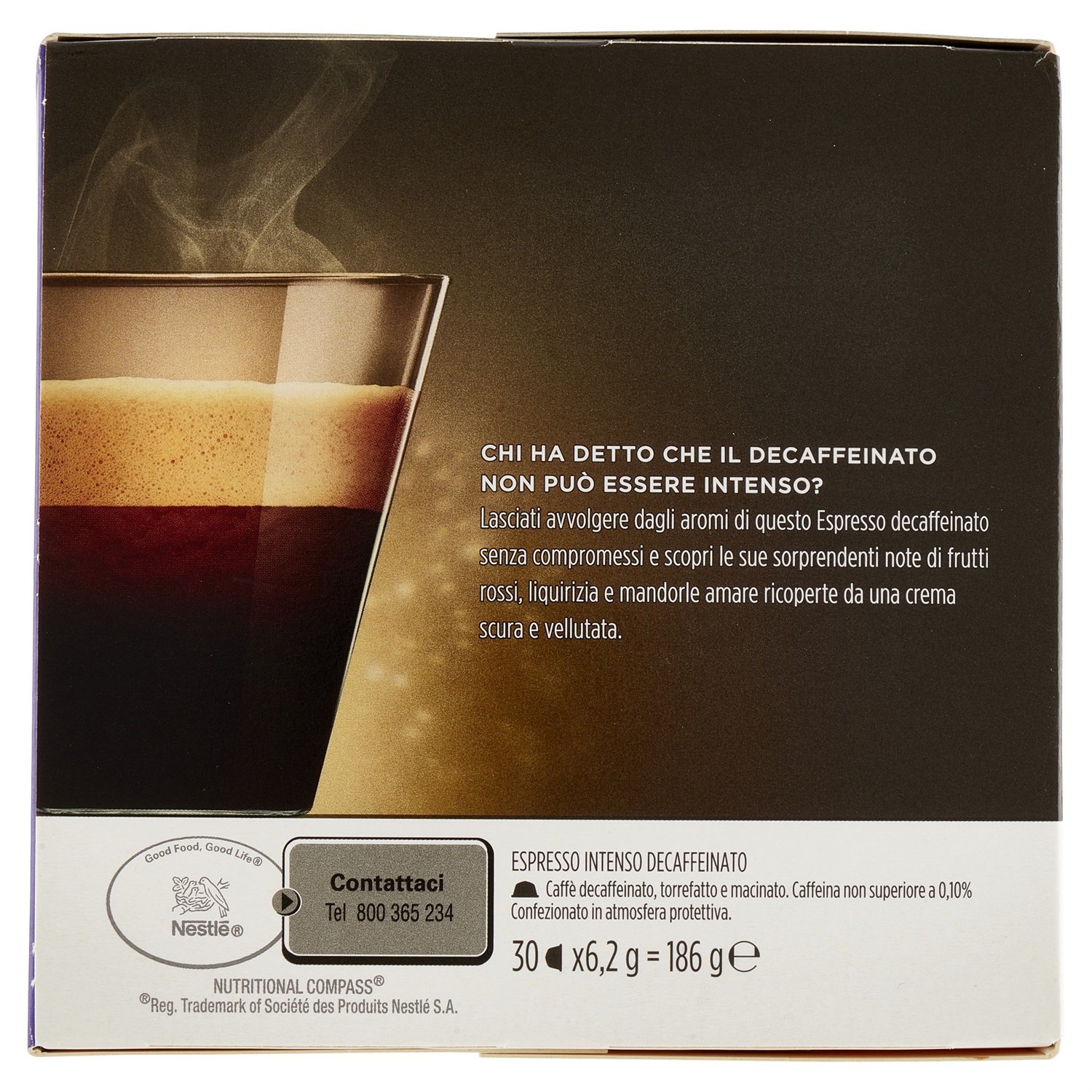 Nescafé Dolce Gusto Caffè Espresso Intenso Decaffeinato - 30 Capsule Compatibili