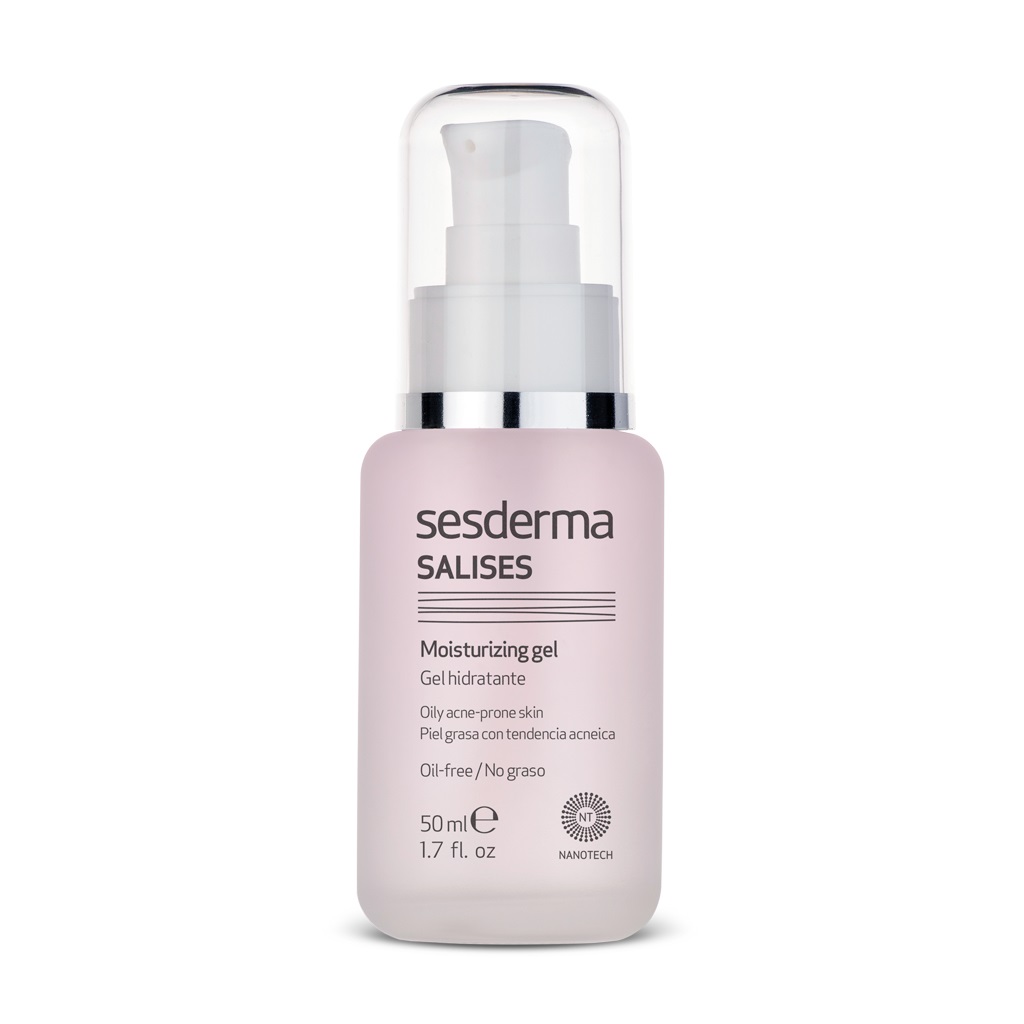 Sesderma Salises Gel Idratante per Viso 50 ml - Gel per Pelle Grassa e Acneica, Regola Secrezione Oleosa e Rimuove Impurità