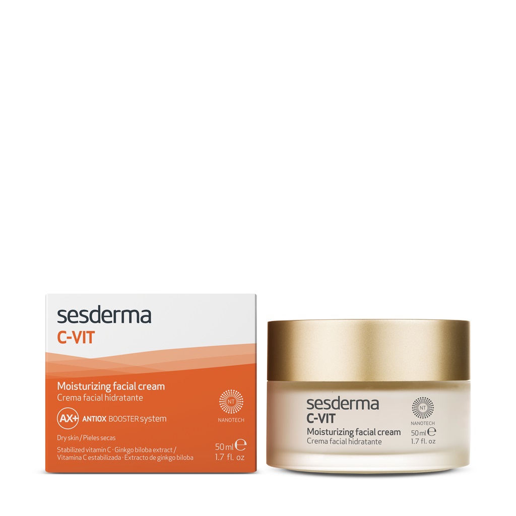 Sesderma C-Vit Crema Idratante Viso 50 ml - Idratazione Intensa, Anti-invecchiamento e Rigenerante