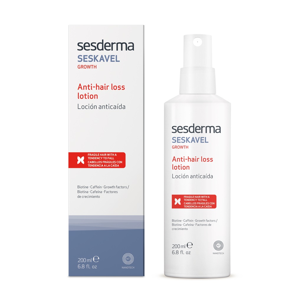 Sesderma Seskavel Growth Lozione Anti-Caduta per Capelli 200 ml - Cura Senza Risciacquo per Donna